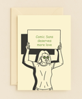 comic sans appreciation card