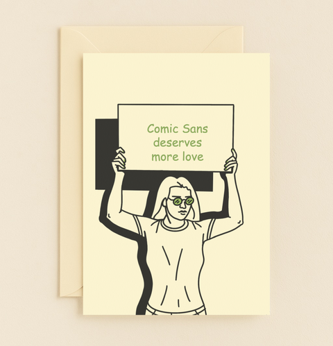 comic sans appreciation card