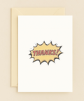 comic style thanks card