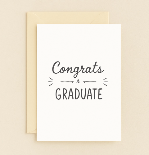 congrats graduate minimalist card