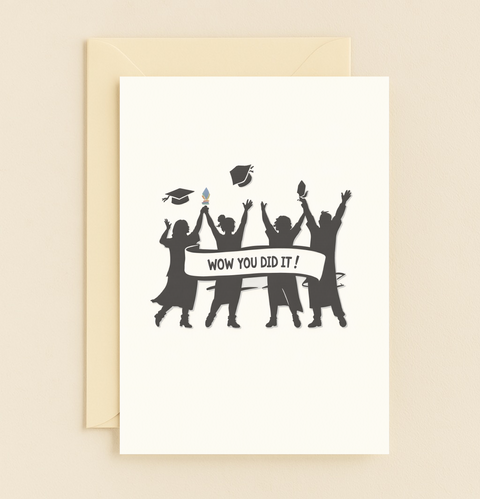 congrats silhouette celebration card