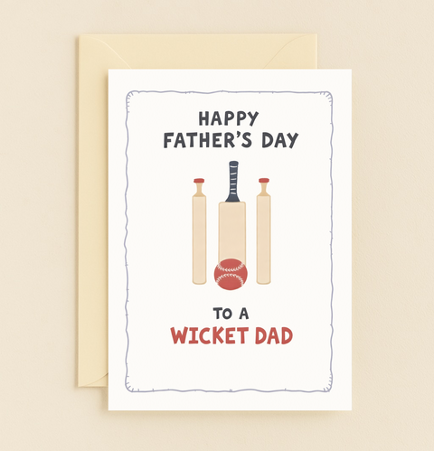 cricket themed dad card