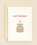 cute alien birthday party card