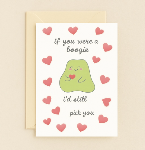 cute boogie pick you card