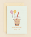 cute bubble tea birthday card