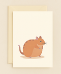 cute chubby hamster illustration card