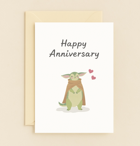cute creature anniversary card