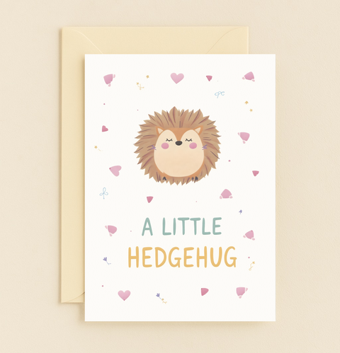 cute hedgehug card