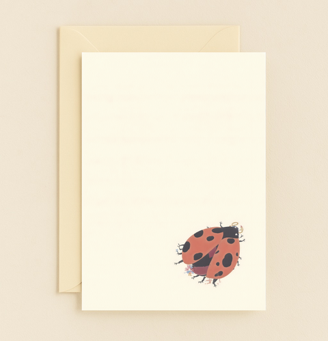 cute ladybug illustration card