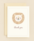 cute lion thank you card