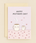 cute mother and child mugs card