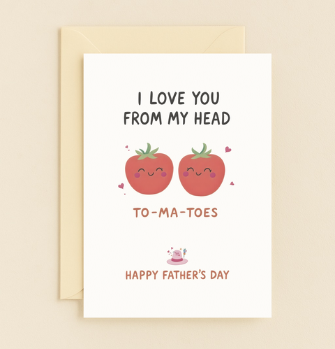 cute tomato love pun card