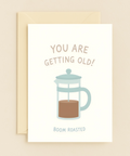 Funny Birthday Greeting Card Coffee Theme Roasted Humor - Front