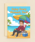 Enjoy Every Moment Dad Beach Chair Umbrella Cooler Palm Tree Card product image