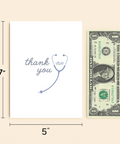 Thank You Card with Stethoscope Design, Modern and Stylish - Size