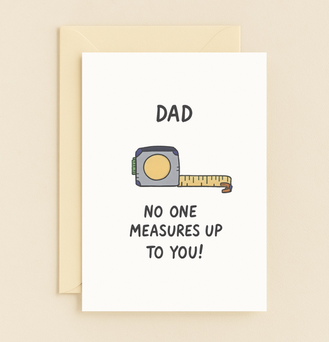 dad measuring up card