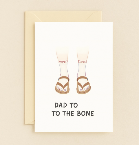 dad socks and sandals humor card