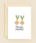 Funny Thank You Card Cute Illustrated Shallots - Front