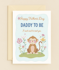 daddy to be monkey card