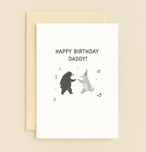 dancing bears birthday card