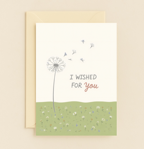 dandelion wish card with you message