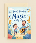 Dad You’re Music in My Ears Guitar Saxophone Cute Card product image