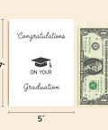 Graduation Greeting Card Modern Cap Design - Size