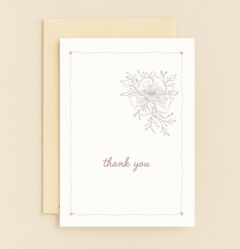 delicate floral appreciation card