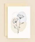 delicate flowers watercolor card