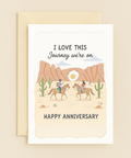 desert journey horseback love card