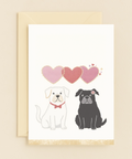 dog couple heart card