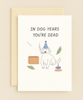 dog years humor birthday card