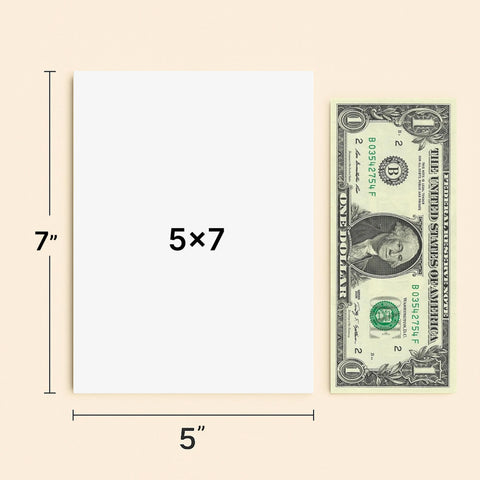 P.S. card next to a dollar