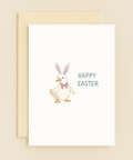 duck with bunny ears easter card
