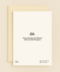 Back of Your Dilf Game Greeting Card with P.S. message