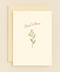 Motivational Greeting Card Floral Choose to Bloom Modern Design - Front