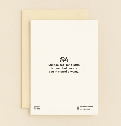 Funny 50th Birthday Card Modern Legend讣 - Back