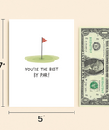 Funny Golf Greeting Card Illustrated Golf Course Hole - Size