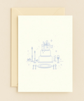 Elegant Wedding Greeting Card Modern Cake Design - Front