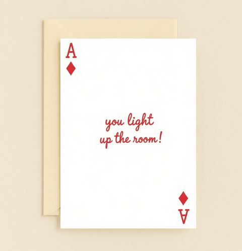 Funny Birthday Greeting Card Ace Design - Front