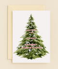 Christmas Greeting Card Watercolor Christmas Tree Design - Front