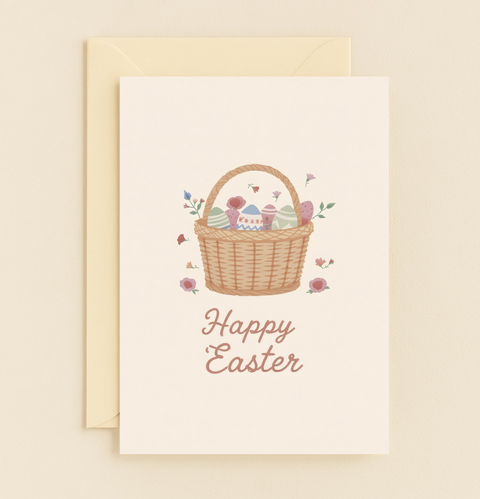 easter basket greeting card