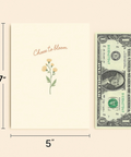Motivational Greeting Card Floral Choose to Bloom Modern Design - Size