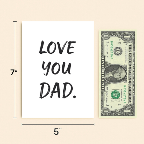 Fathers Day Card Bold Typography Modern - Size