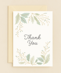 elegant botanical thank you card