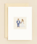 elegant bride and groom wedding card