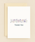 elegant floral thank you card