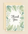 elegant foliage thank you card