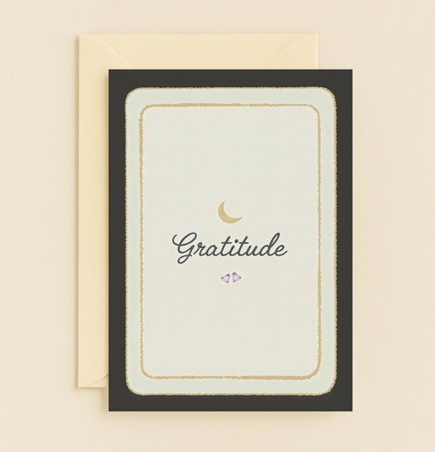 elegant gratitude moon card