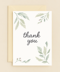 elegant leaf thank you card
